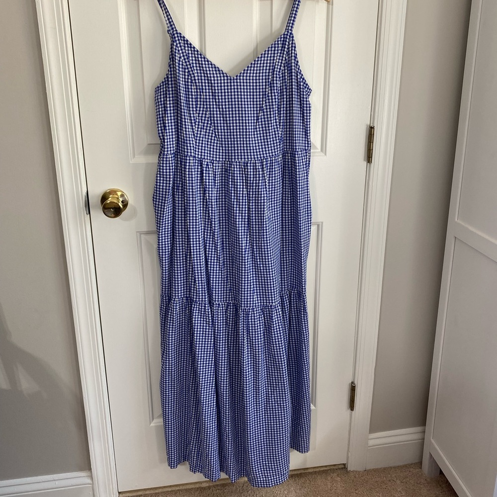 Gingham maxi dress
